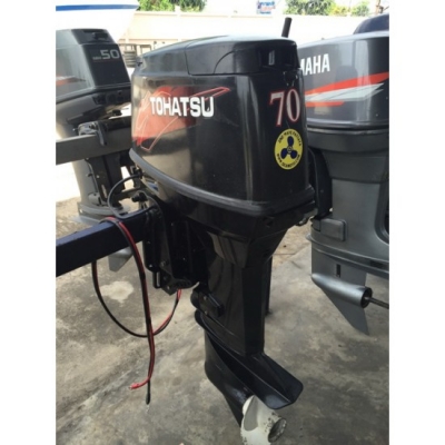 ขายเครื่องยนต์เรือเร็ว Tohatsu 70แรงม้า 2จังหวะ 3สูบ มือสองญี่ปุ่น