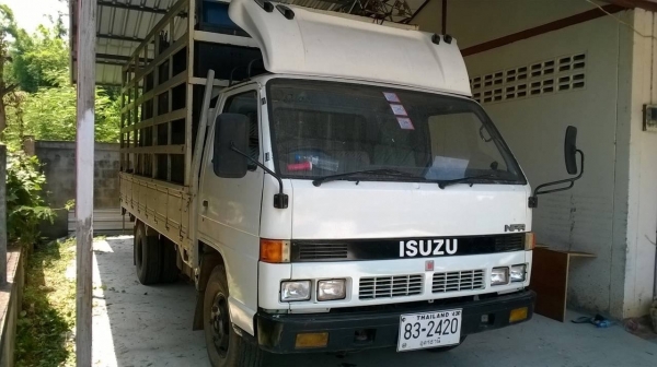 ขาย 6 ล้อ ISUZU NPR58L คัสซีสวยตลอดเส้น เครื่อง 4BE1 110 แรงม้า แต่งเกียร์สั้น พวงมาลัยพาวเวอร์ คอกเหล็กพร้อมบรรทุก ทะเบียนพร้อมโอน