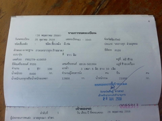ขายเทรลเลอร์2เพลา MITSUBISHI FN527M-A เครื่อง195แรง โลฮาย10สปีด เครื่องดี แคชซีสวย ยางดี ภายในสวย สภาพพร้อมใช้งาน เอกสารพร้อมโอน สนใจโทร 090-8588220คุณนะ 093-3258446คุณบิว ID:narong498 หรือเข้าดูสินค้าอื่นๆได้ที่ www.truck.in.th/498 หรือเพจFacebook ณรงค์