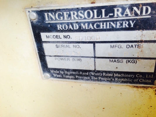 ขายรถบด INGERSOLLRAND สองเพลา เปลือกเดียว เอกสารเล่ม ราคา 850000