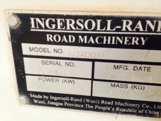 ขายรถบด INGERSOLLRAND สองเพลา เปลือกเดียว เอกสารเล่ม ราคา 850000