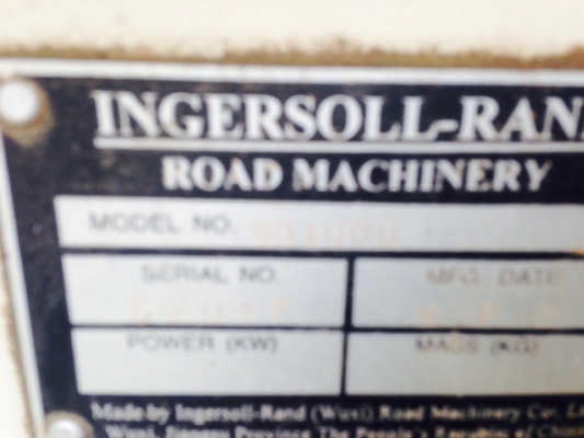 ขายรถบด INGERSOLLRAND สองเพลา เปลือกเดียว เอกสารเล่ม ราคา 850000