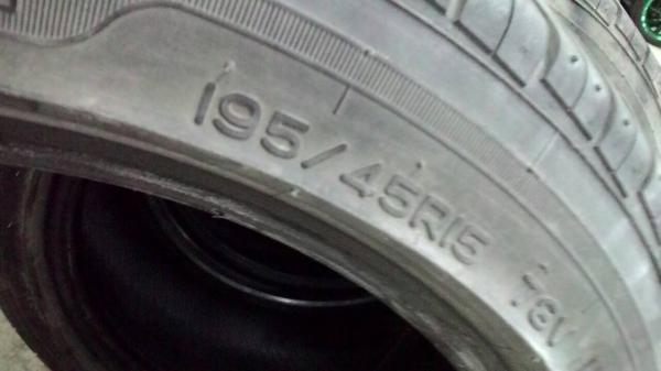 195/45R15 SONAR SX-1 ปี12 ชุด 4 เส้น tel.081-427-3941