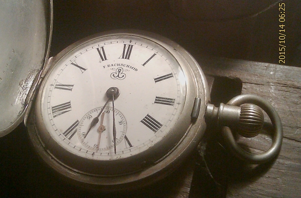 นาฬิกา พกตลับแป้งไขลาน โบราณ F Bachschmid