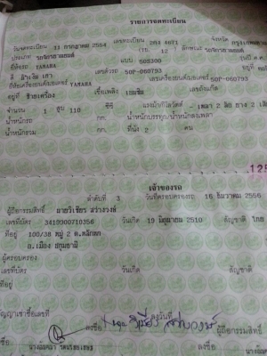 สปาร์ค นาโน 110 จดทะเบียน ปี 54