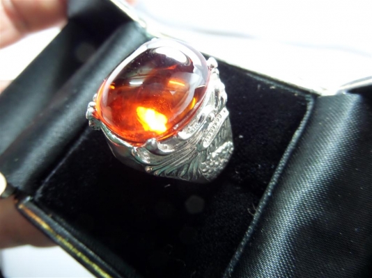 แหวนเงิน 925 พลอยเพชรพญานาค