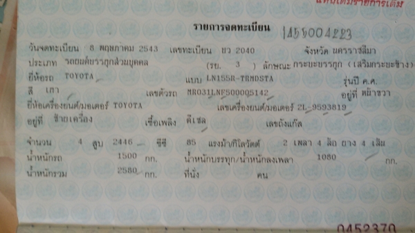 TOYOTA TIGER 2500cc เครื่องดี แคสซีงาม แอร์เย็น รถสวยวิ่งดี รถพร้อมใช้