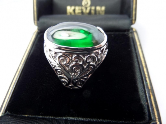 แหวนเงิน 925 พลอยเพชรพญานาค