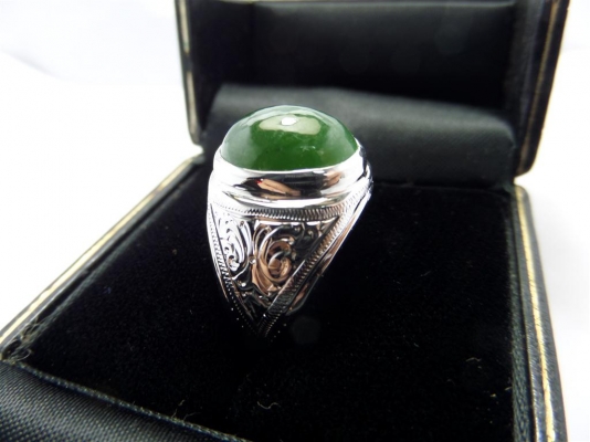 แหวนหยกเงินแท้925