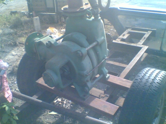 เครื่องปั้มน้ำพ้อมล้อคัชซี