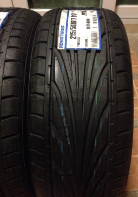 ยางใหม่ผลิตประเทศญี่ปุ่น Toyo Tires 215 50 17 ราคาพิเศษเส้นล่ะ 3,209 บาท หมดแล้วหมดเลย