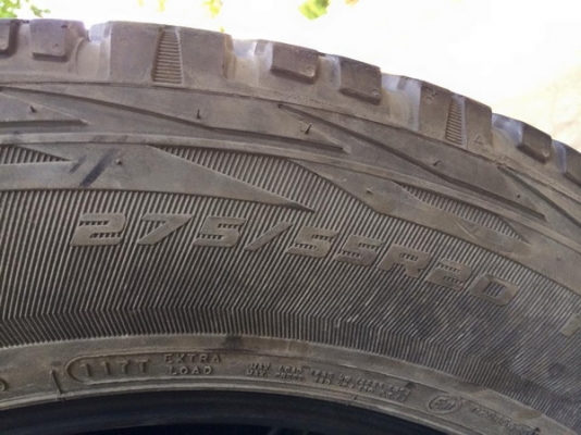 ขาย ยาง cooper at3 USA. 275/55/20 ปี13 ลงพื้นปี 14