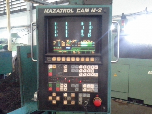 CNC MACHINING CENTER MAZAK JAPAN ปี 2012 Control Mitsubishi หน้าแท่น 1.75 เมตร TOOL BT50 จำนวน 40 หัว พร้อมใช้งาน CNC MACHINING CENTER MAZAK JAPAN ปี 2012 Control Mitsubishi หน้าแท่น 1.75 เมตร TOOL BT50 จำนวน 40 หัว พร้อมใช้งาน