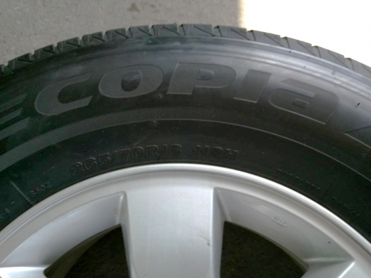 ล้อ fortuner,vigo preruner ขอบ16 ยาง บริสโตน 265 70 16 ปี2014