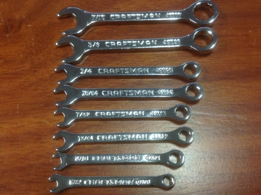 ขายประแจแหวนข้างปากตาย Craftsman เบอร์นิ้ว มี 8 ชิ้น