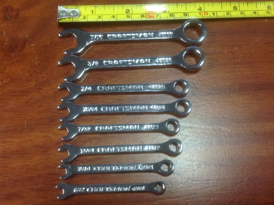 ขายประแจแหวนข้างปากตาย Craftsman เบอร์นิ้ว มี 8 ชิ้น