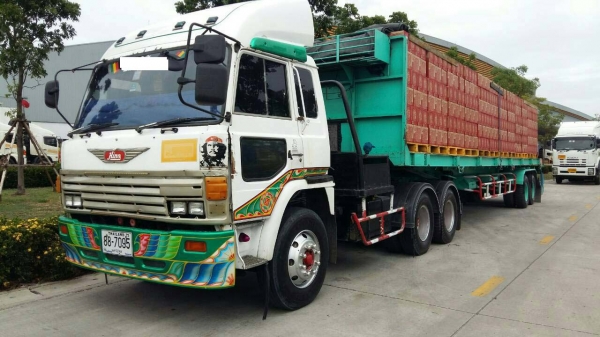 สิบล้อหัวลาก,Hino FR279R เครื่อง EK100 = 260 หางพื้น สองเพลา 12 เมตร