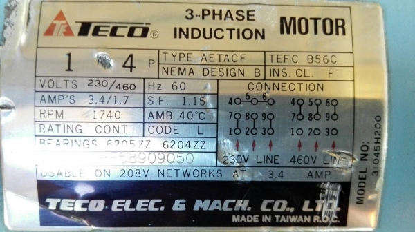 Sale>>มอเตอร์เกียร์ DODGE APG. Made in USA. 1 HP. 380 v. อัตราทด 1:11 สภาพสวย พร้อมใช้