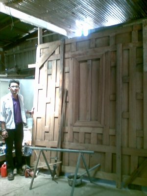 ขายแผงบ้านไม้สักเก่า 4แผง