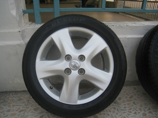 ขายล้อแม็กเดิม Toyota vios 15"x5.5" 4รู100 et45 +ยางปี 11 (081-3747940)