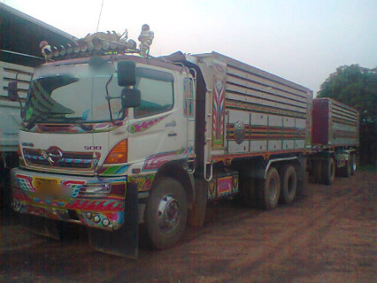 ขายรถบรรทุกพ่วง HINO S500 344 แรง ดั๊มพ์มิเนียม จดทะเบียนปี 53 ลูก 3 คานแท้ยาว 6.80 เมตร ทะเบียนพร้อม