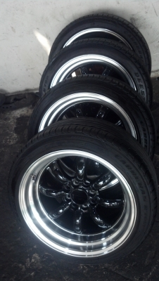 ล้อกล้วยๆขอบ 16 ออฟลึกๆ ล้นๆ 4 รู 100และ114 ยางปี12