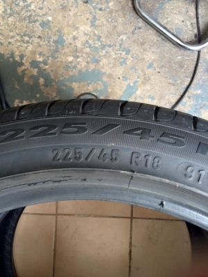 ยางขอบ 18"225/45R18 Firelli ปี 13 สวยๆ 2เส้น ขาย 2,500 บาท