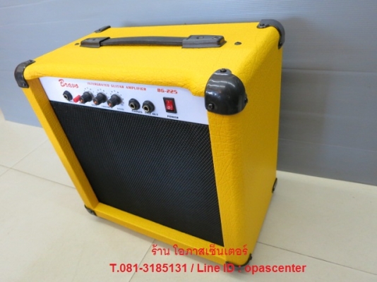 ตู้แอมป์กีต้า BRAVO รุ่น BG-225 ของใหม่ มือหนึ่ง ดอก 6นิ้ว สีเหลืองสดใส