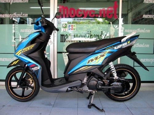 MIO 125 i สีฟ้าดำ ลาย MX ตัวท็อปล้อแมกซ์แท้จากศูนย์ รถเดือน ธันวาคม ปี 57 ไมล์ 6พันโล ฟรีโอน แถม 5 รายการ 25900