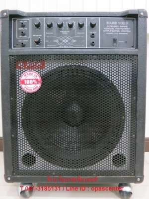 ตู้แอมป์เบส Rock รุ่น BASS 100P ดอก 15 นิ้ว กำลังขับ 120 วัตต์ พร้อมล้อ ของใหม่ มือหนึ่ง