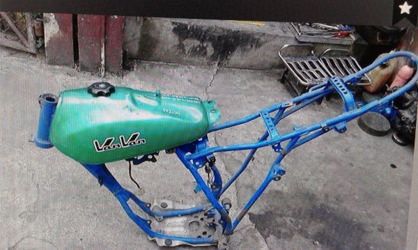 เฟรมรถวิบาก ถังน้ำมันแวนแวน ล้อหลังTW200