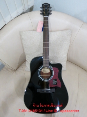 2,990.-กีต้าร์โปร่งเว้า Mantic รุ่น AG-370c สีดำเงา สวยมาก ของใหม่ มือหนึ่ง มี 3 สี