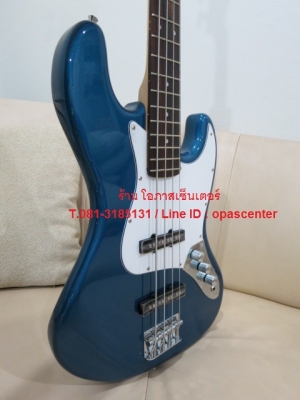 เบสไฟฟ้า 4 สาย ยี่ห้อ Overdrive สีดำ สีไม้ สีฟ้า ของใหม่ มือหนึ่ง ทรงแจ๊สเบส