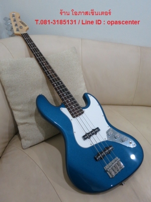 เบสไฟฟ้า 4 สาย ยี่ห้อ Overdrive สีดำ สีไม้ สีฟ้า ของใหม่ มือหนึ่ง ทรงแจ๊สเบส