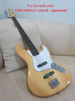 เบสไฟฟ้า 4 สาย ยี่ห้อ Overdrive สีดำ สีไม้ สีฟ้า ของใหม่ มือหนึ่ง ทรงแจ๊สเบส