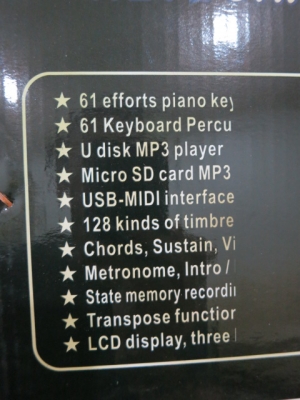 Keybord 61 Key ตัวใหญ่ XIN YUN รุ่น XY-332 ของใหม่ กำหนดจังหวะได้ เสียบ USB ได้