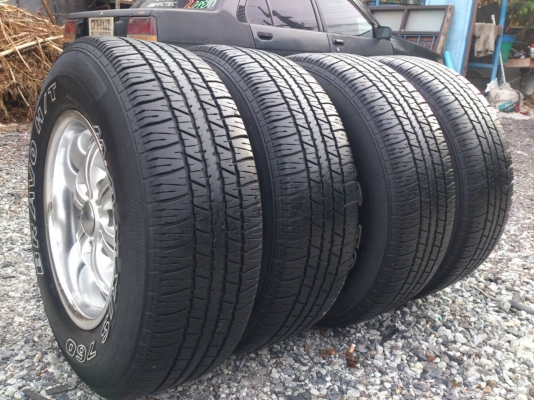 ขายแม็ก LENSO 6รูขอบ15 พร้อมยางMAXXIS 225/70R15 ยางปี12 สวยๆ จำนวน 1 ชุด