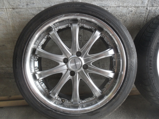 ล้อแม็ก 17นิ้ว 4รู100 พร้อมยาง สวยๆ 4 ล้อ ราคา 6500 บาท