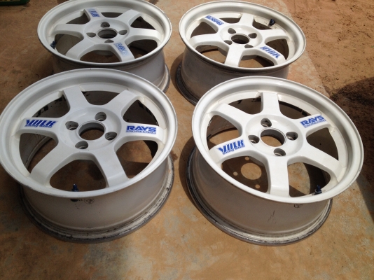 ขายล้อ VOLK TE37 แท้ ขอบ 15 กว้าง 7 นิ้ว 4 รู 100 ออฟ+35