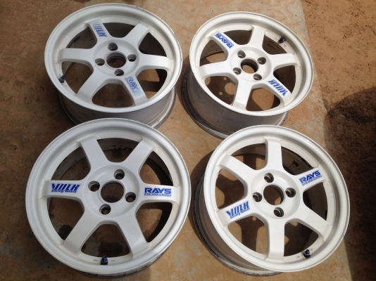 ขายล้อ VOLK TE37 แท้ ขอบ 15 กว้าง 7 นิ้ว 4 รู 100 ออฟ+35