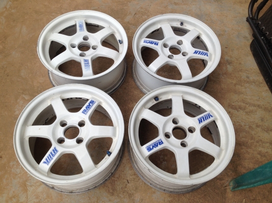 ขายล้อ VOLK TE37 แท้ ขอบ 15 กว้าง 7 นิ้ว 4 รู 100 ออฟ+35