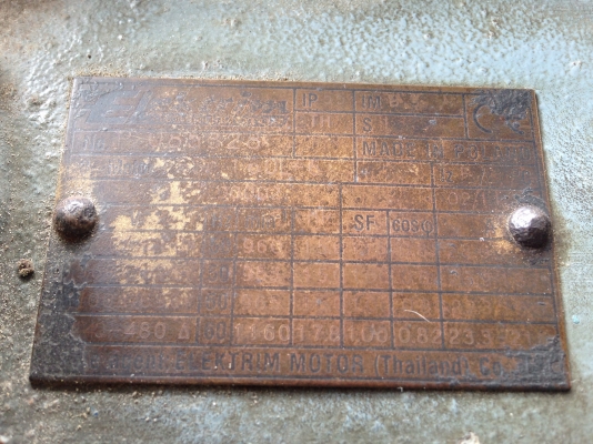 ขายมอเตอร์ Elektim 15HP. 380V 950RPM. 6Pole สภาพดีวิ่งนิ่ม พร้อมใช้งาน มี 2 ตัวครับ ขายมอเตอร์ Elektim 15HP. 380V 950RPM. 6Pole สภาพดีวิ่งนิ่ม พร้อมใช้งาน มี 2 ตัวครับ