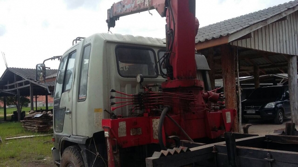 6 ล้อดั้มติดเครน 168 แรง FE172-10 เครน 3 ตัน ท้องปลิง V หัวสิงค์ สภาพดี พร้อมใช้ เล่มพร้อม