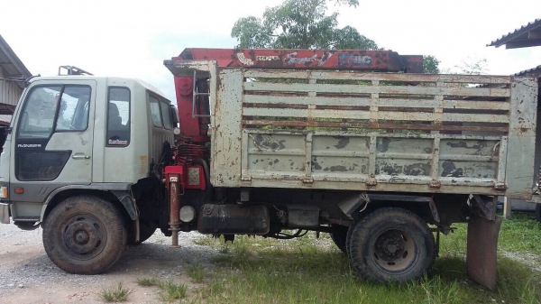 6 ล้อดั้มติดเครน 168 แรง FE172-10 เครน 3 ตัน ท้องปลิง V หัวสิงค์ สภาพดี พร้อมใช้ เล่มพร้อม