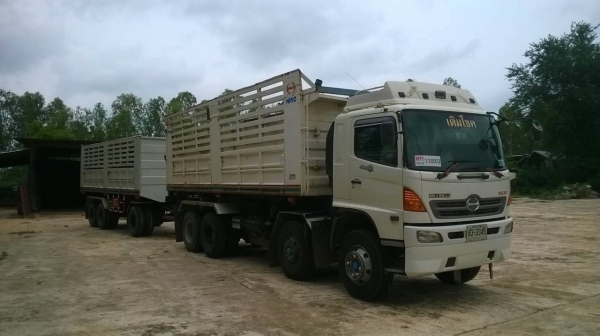 ขาย รถพ่วงดั้มแม่-ลูก HINO 380 แรงม้า แม่ 12 ล้อออกห้างปี 52 ลูก 3 คาน 7 เมตร ปี 57 รถสวยเดิมวิ่งน้อย ทะเบียนพร้อมโอน