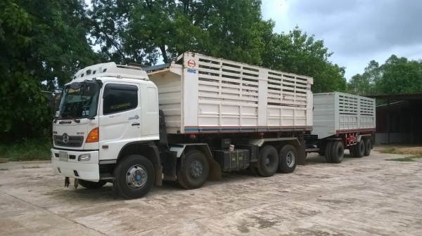 ขาย รถพ่วงดั้มแม่-ลูก HINO 380 แรงม้า แม่ 12 ล้อออกห้างปี 52 ลูก 3 คานดั้ม 7 เมตร รถสวยวิ่งน้อย ยางเต็ม ทะเบียนพร้อมโอน