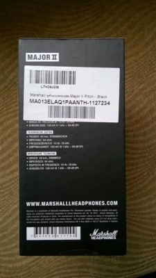 ขายหูฟัง Marshall Major II ของใหม่ยังไม่แกะกล่อง