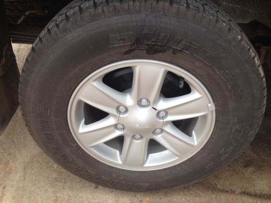 ขายล้อแม็ก ออลนิว อีซูซุ ดีแมค ขอบ 16 พร้อมยาง บริดสโตน 245/70/16 ปี 12