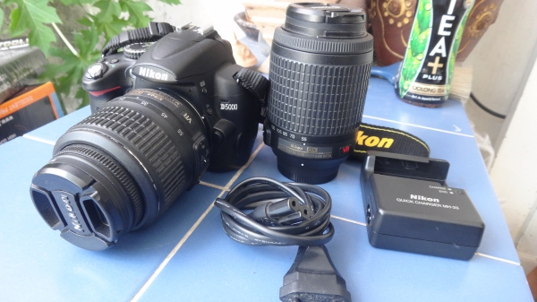 Nikon  D5000  kit, 55-200 mm.