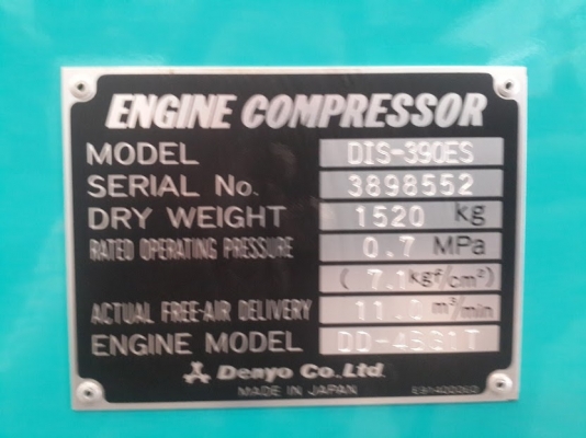 DENYO รุ่น DIS-390ES ของอยู่ที่นิคมอุตสาหกรรมบางปะอิน